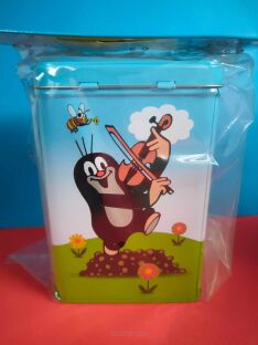 Skarbonka Krecik duża z wizerunkiem krecika grającego na skrzypcach