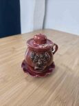 Ceramiczny kubek BUZIA z przykrywką 100 ml – retro